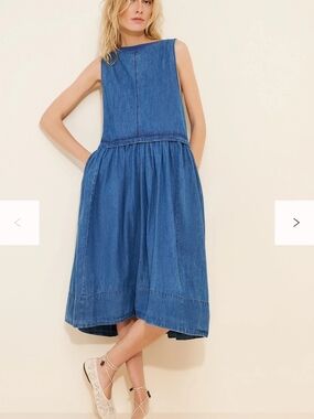 Soraya Denim Midi Dress By Free People